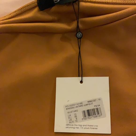 Yellow Bandeau Unitard Jumpsuit - NWT - Picture 5 of 5